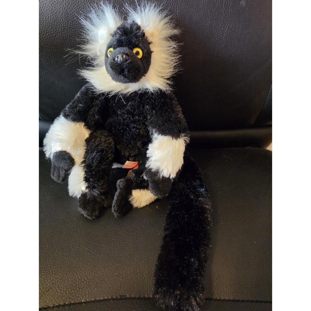 Wild Republic Lemur Plush Black White Stuffed Animal